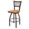 Holland Bar Stool Co 25" Swivel Counter Stool, Bronze Finish, Med Maple Seat 81025BZMedMpl - alternate 1